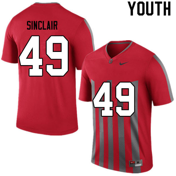 Youth #49 Darryl Sinclair Ohio State Buckeyes College Football Jerseys Sale-Retro